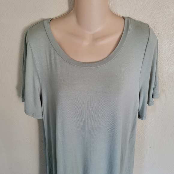 Pink Lilly Basically The Best Sage T-Shirt Dress Size Women's Large - Picture 4 of 10